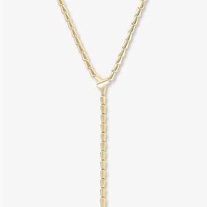 Melinda Maria Gold Y-Shaped serpent lariat necklace